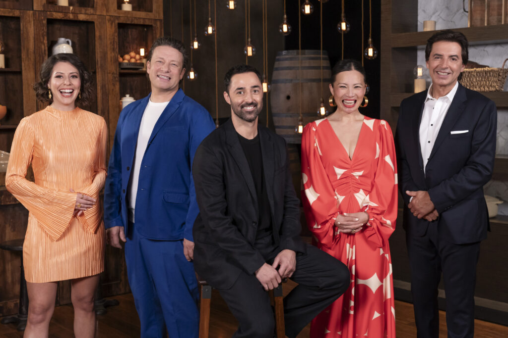 MasterChef Australia S16. Sofia Levin Jamie Oliver Andy Allen Poh Ling Yeow Jean Christophe Novelli
