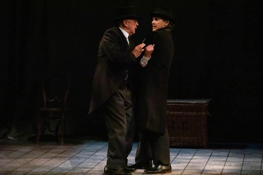 John Waters and Daniel MacPherson in THE WOMAN IN BLACK 3 c Justin Nicholas