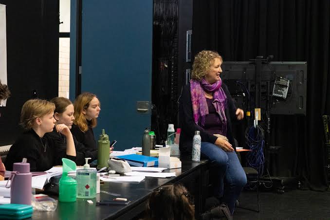Glenda Linscott Directing Coming of Age in the Twenty First Century with graduating students from the Flinders Drama Centre 20231