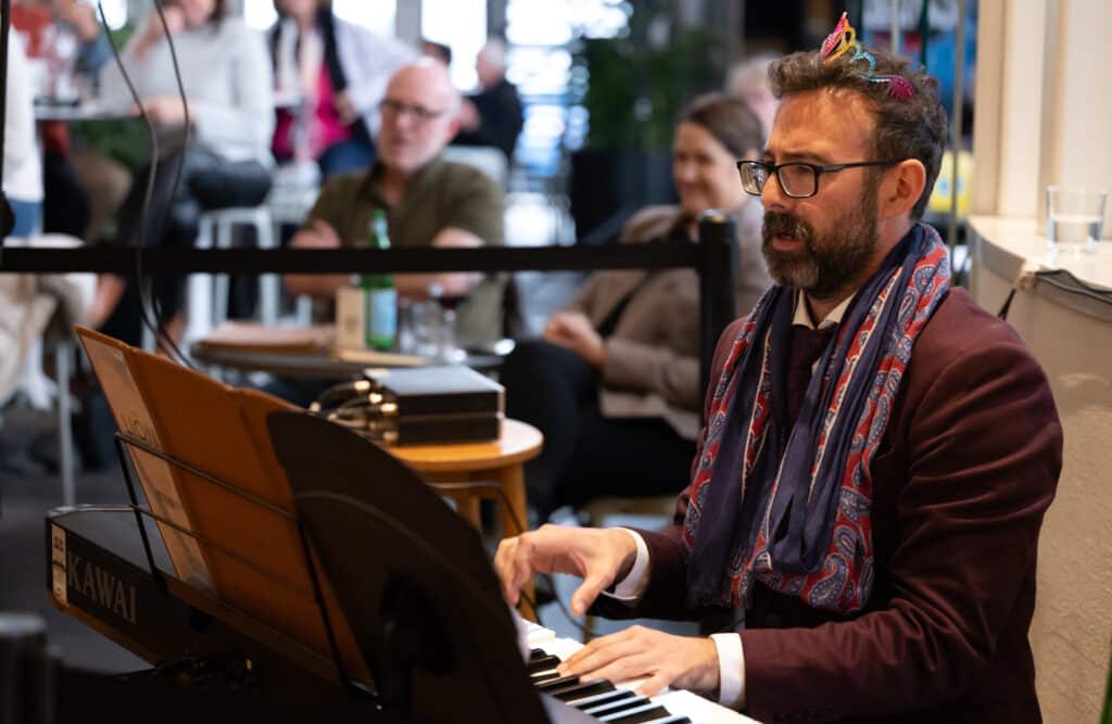 Josh van Kolkenberg at the Lion Hotel TOG CREDIT Naomi Jellicoe