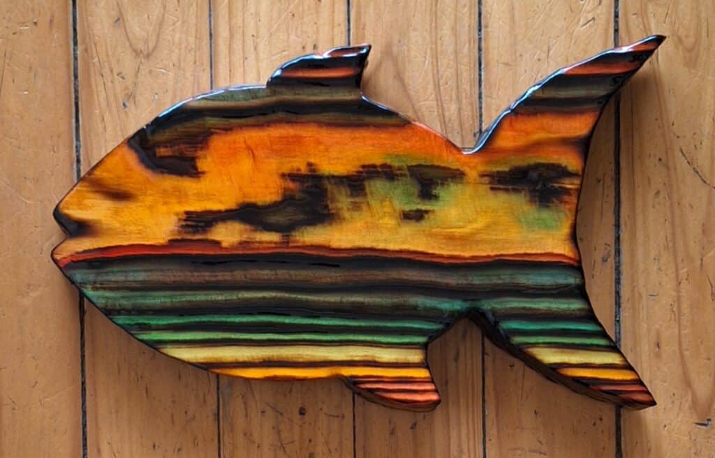 Shou Sugi Ban 4 Fish 390mm x 230mm x 40mm