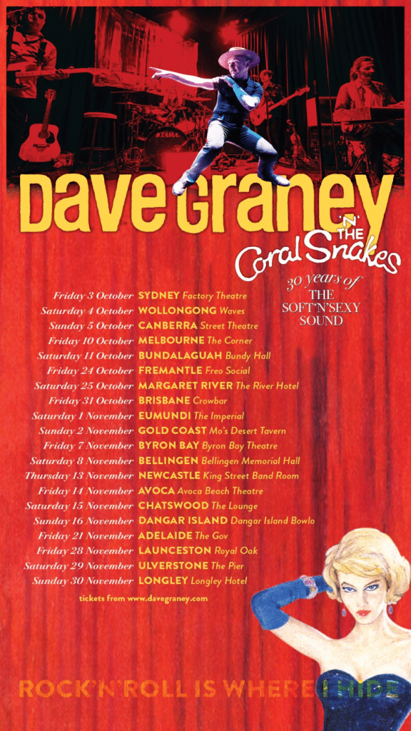 Dave Graney Tour Poster 2025