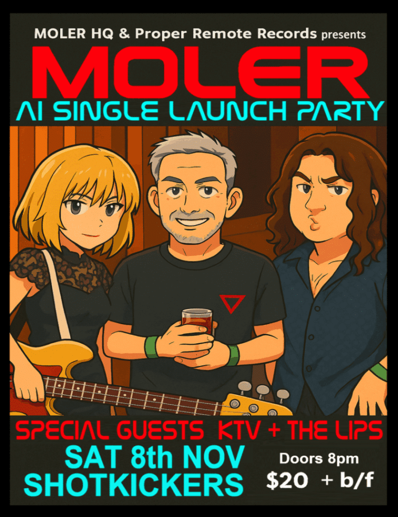 Moler Shotkickers gig poster