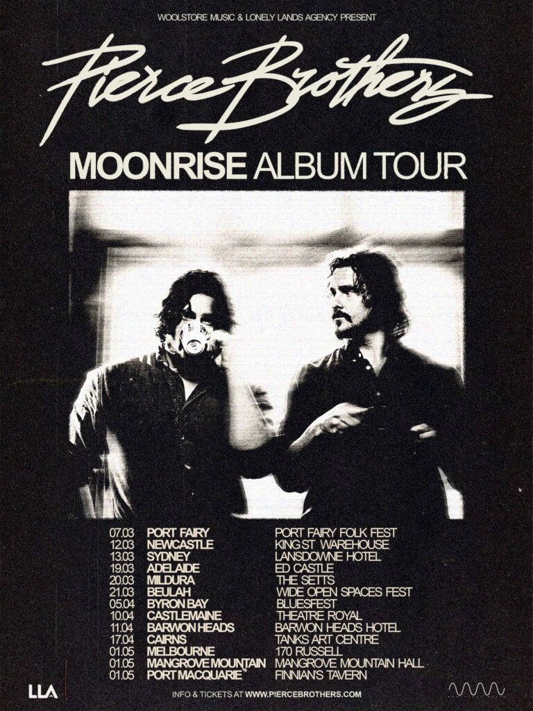 Pierce Brothers Moonrise AUS Tour Poster 2026